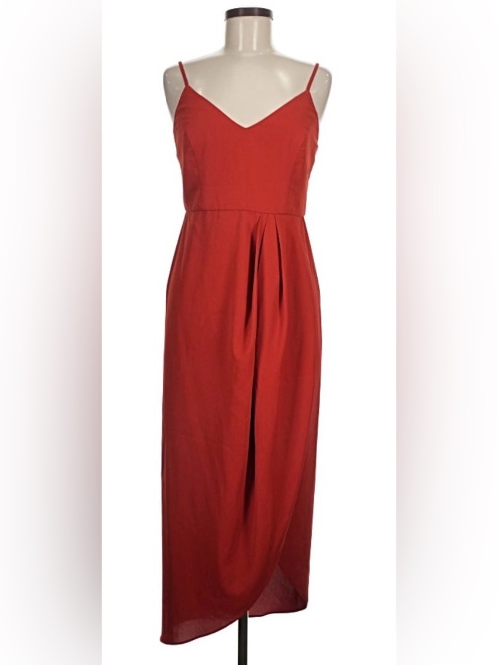 Lulu's Rust Red Midi Dress